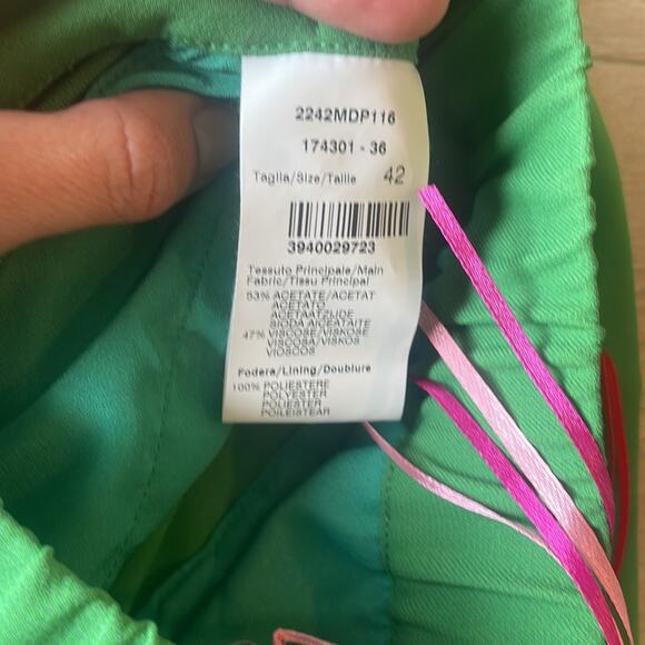 MSGM Green Paperbag Belted Trousers Joggers - Picture 8 of 13